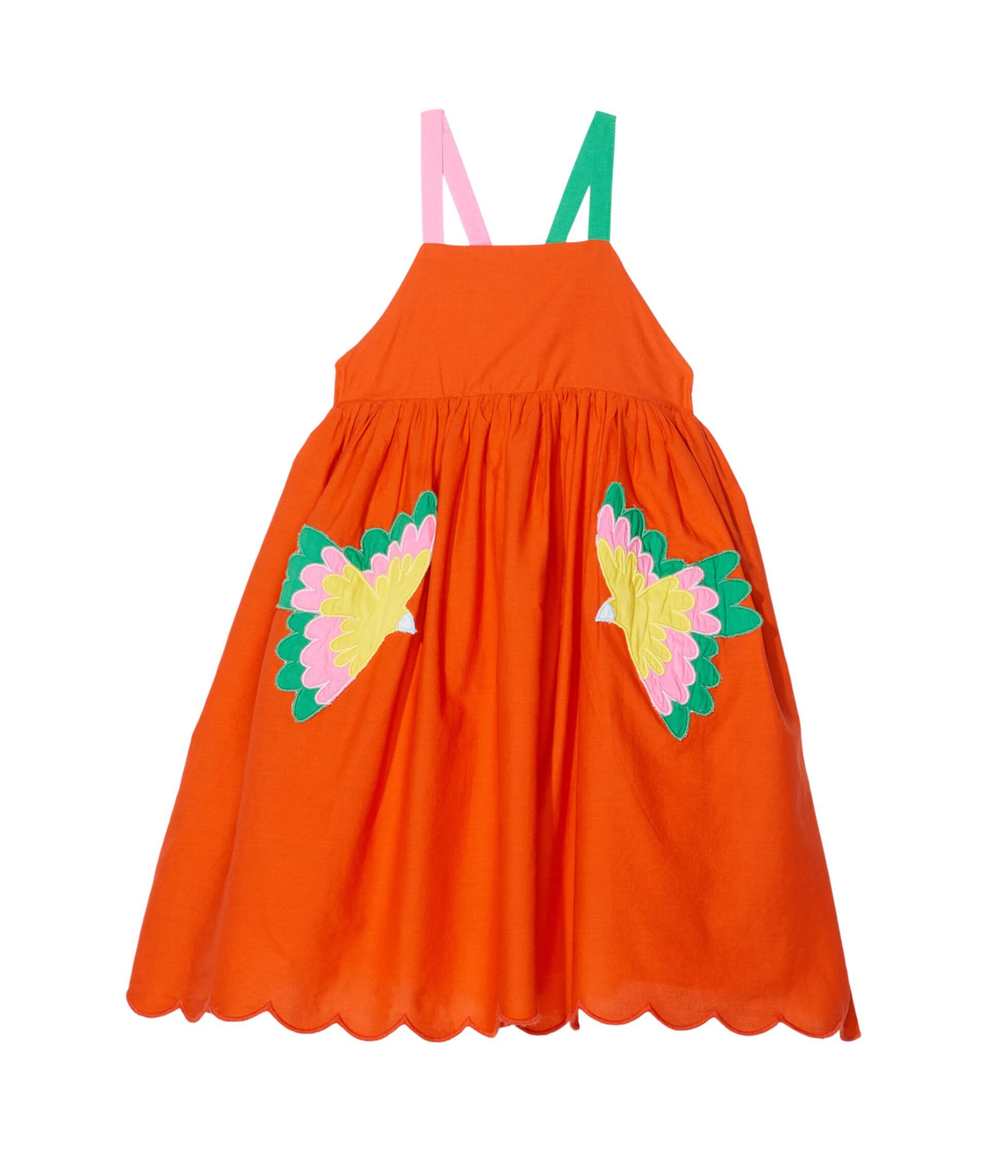 Платье с нашивками Parrot (для малышей/малышей/больших детей) Stella McCartney Kids