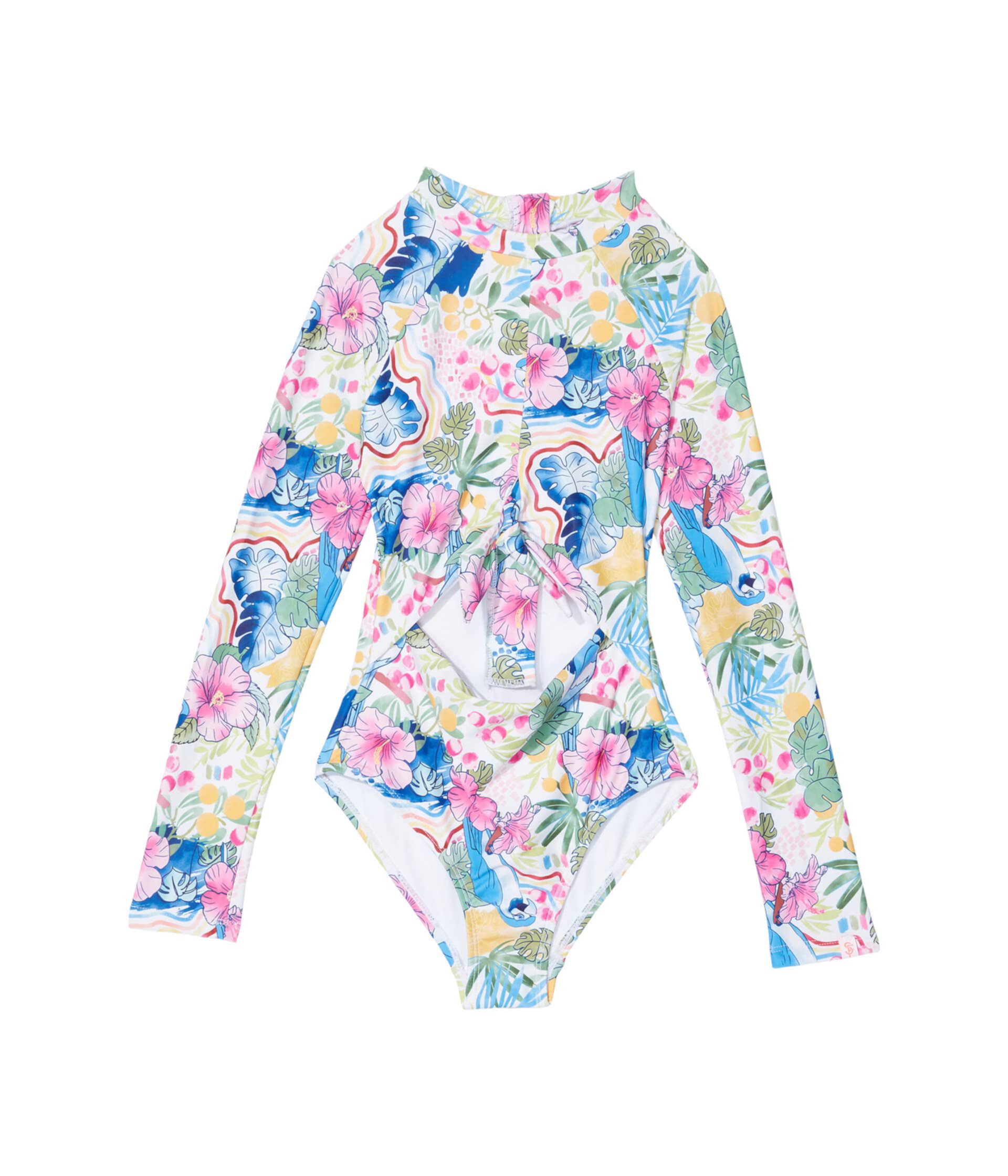 Детские Купальники Seafolly Kids Открытый Купальник с Длинным Рукавом Seafolly Kids