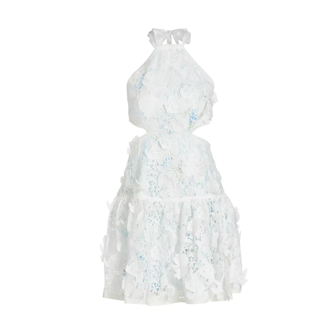Кружевное мини-платье Bohima с цветочным принтом LOVESHACKFANCY