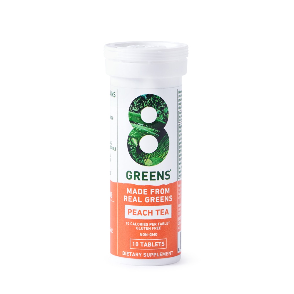 Шипучие таблетки с персиковым чаем – 10 таблеток 8Greens
