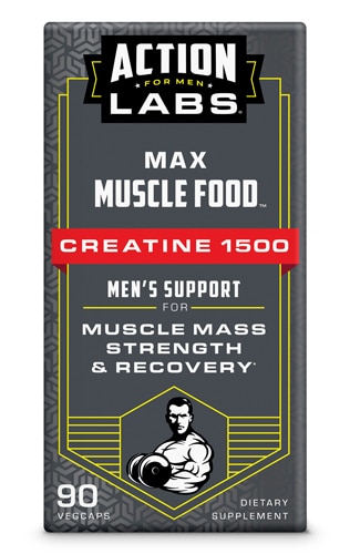 Creatine 1500 Max Muscle Food — 90 растительных капсул Action Labs