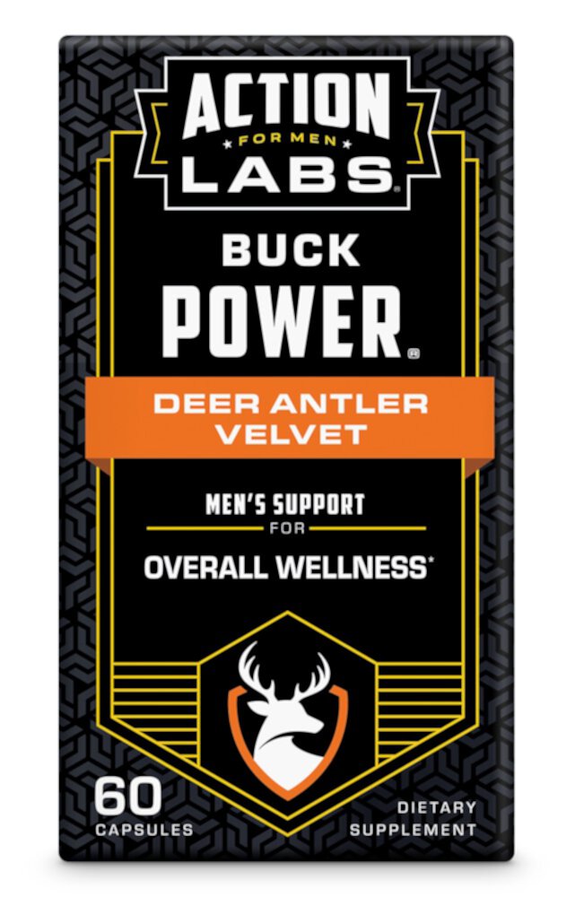 Buck Power Deer Antler Velvet -- 60 Capsules (Капсулы) Action Labs