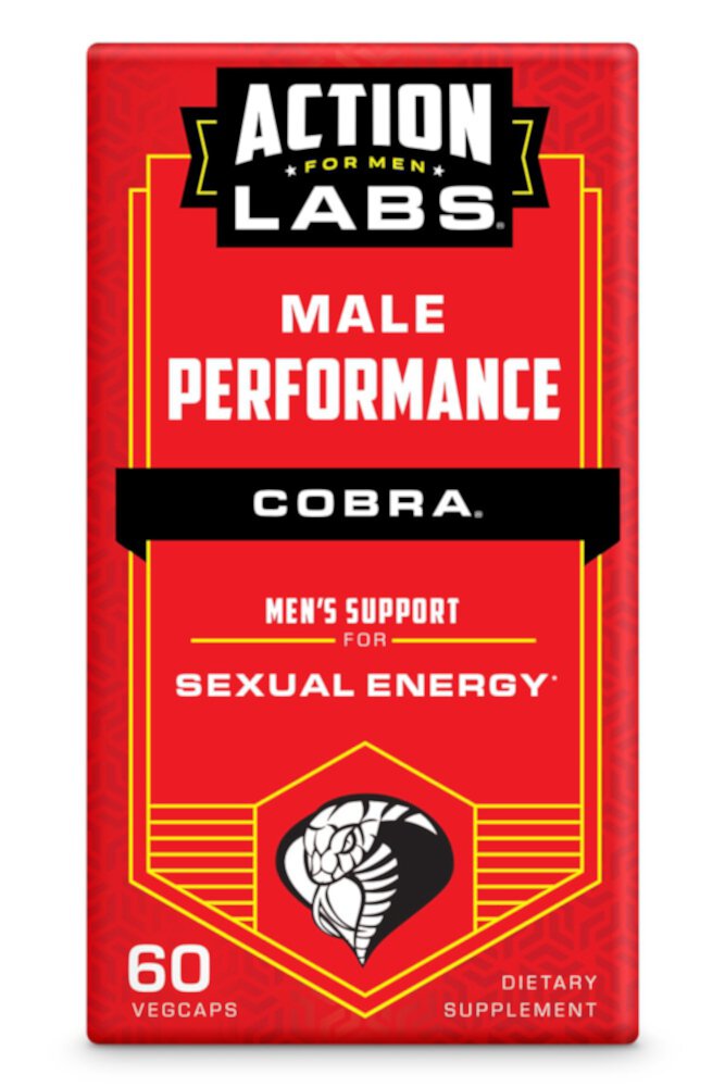 Cobra Male Performance For Sexual Energy -- 60 VegCaps Action Labs