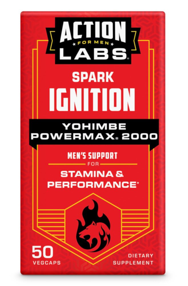 Yohimbe PowerMax 2000 Spark Ignition -- 50 VegCaps Action Labs