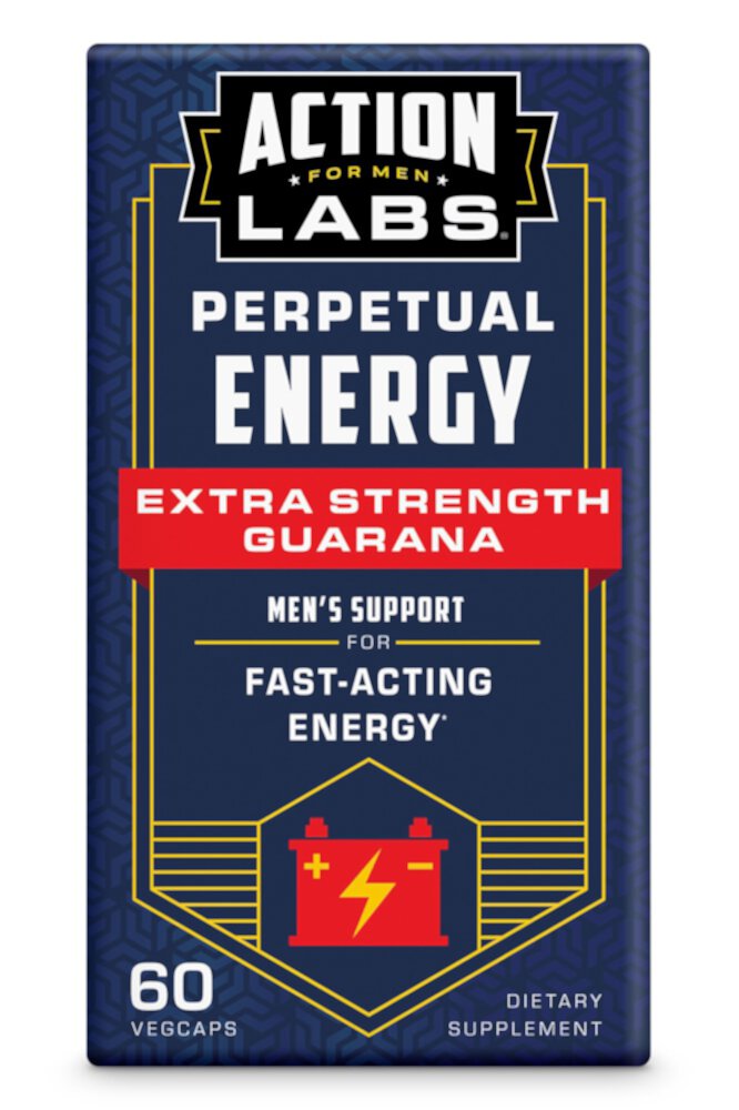 Гуарана Extra Strength - Вечная энергия - 60 растительных капсул Action Labs