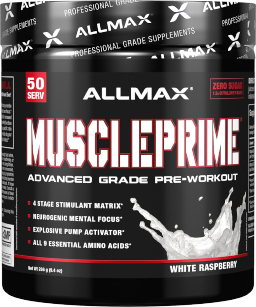 Muscle Prime Advanced Grade Pre-Workout White Raspberry -- 50 Servings (Порции) ALLMAX