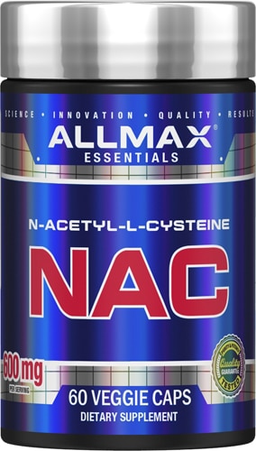 NAC – 600 мг, 60 вегетарианских капсул, поддержка печени и иммунитета ALLMAX