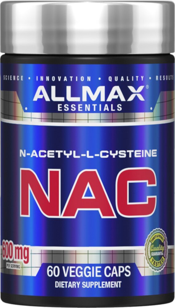 NAC -- 600 mg - 60 Veggie Caps (Вегетарианские капсулы) ALLMAX