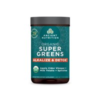 Organic SuperGreens + Alkalize & Detox -- 25 Servings (Порции) Ancient Nutrition