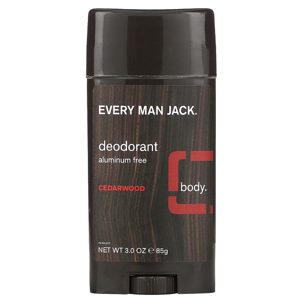 Deodorant, Aluminum Free, Cedarwood, 3 oz (85 g) Every Man Jack
