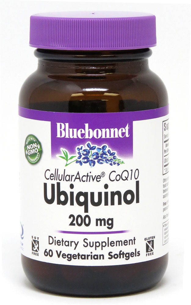 Cellular Active® CoQ10 Ubiquinol — 200 мг — 60 вегетарианских мягких желатиновых капсул Bluebonnet Nutrition