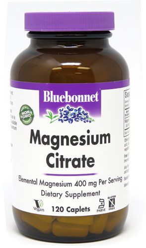 Магний Цитрат - 400 мг - 120 таблеток - Bluebonnet Nutrition Bluebonnet Nutrition