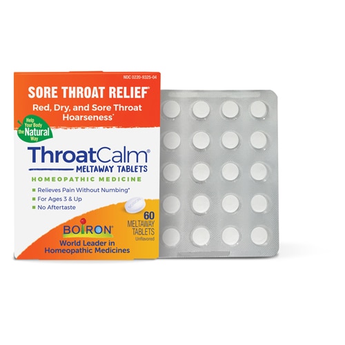 Throat Calm™ -- 60 Quick Dissolving Tablets (Быстрорастворимые таблетки) Boiron