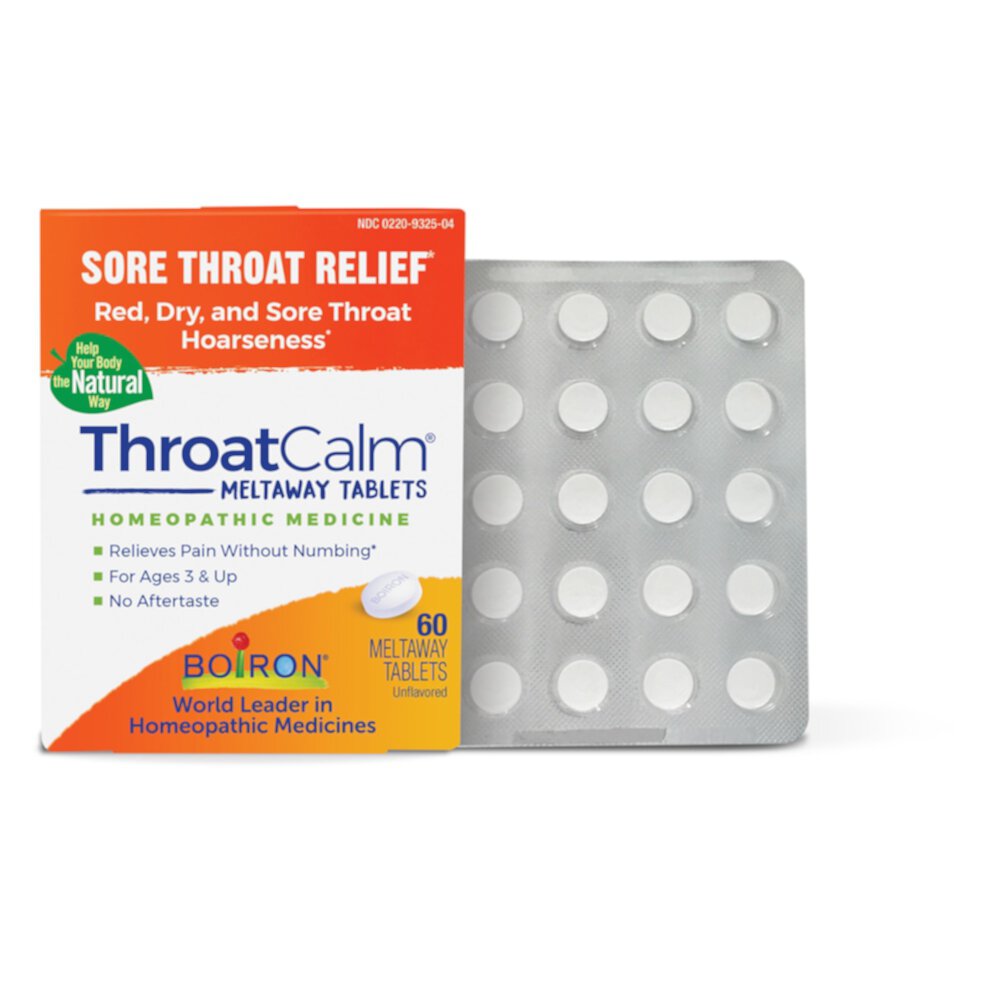 Throat Calm™ -- 60 Quick Dissolving Tablets (Быстрорастворимые таблетки) Boiron