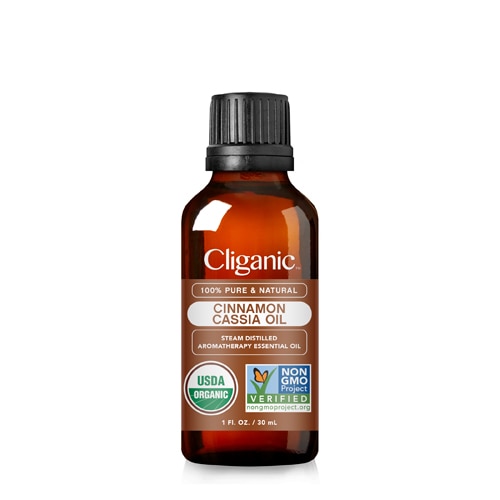 100% чистое органическое масло листьев корицы — 0,3 жидких унции Cliganic