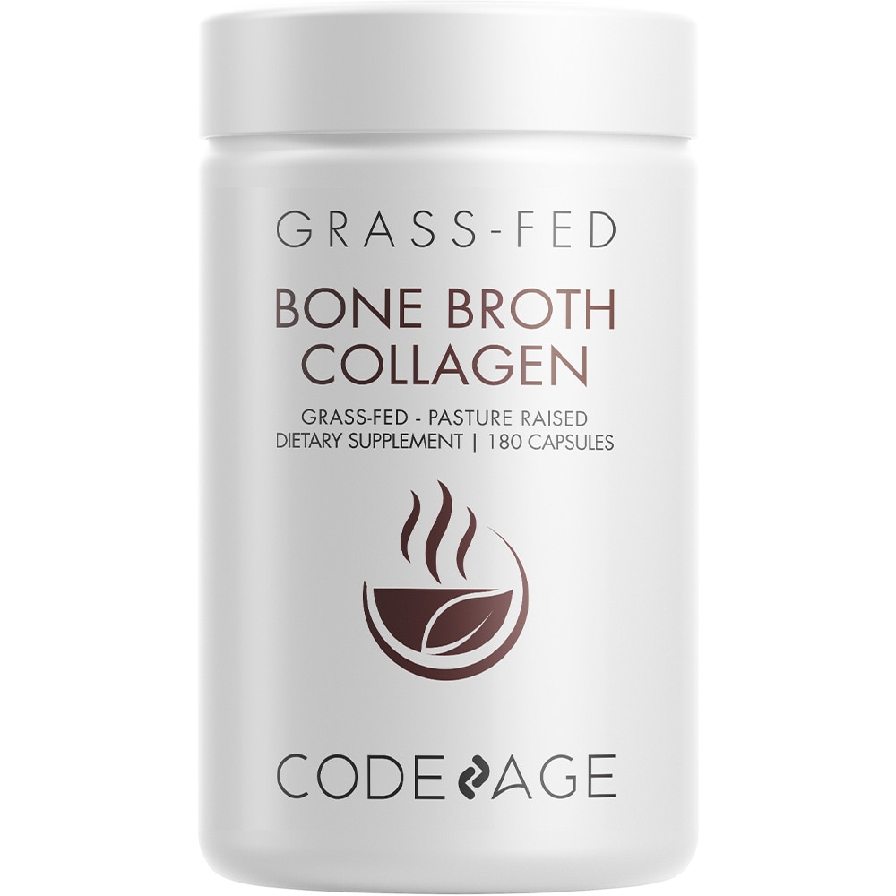 Bone Broth Collagen Protein Organic -- 180 Capsules (Капсулы) Codeage