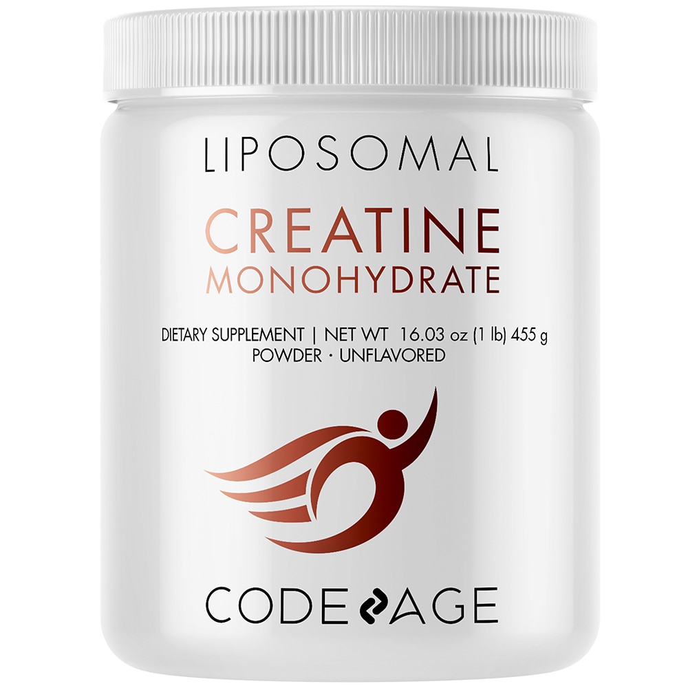 Liposomal Creatine Monohydrate Powder (Порошок) 5000 mg - Micronized Creatine Supplement -- 16.03 oz (Унции) Codeage