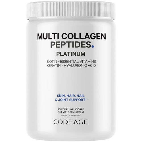 Мультиколлаген с пептидами, биотином, кератином и гиалуроновой кислотой - 10000 мкг - 340 мл - Codeage Codeage