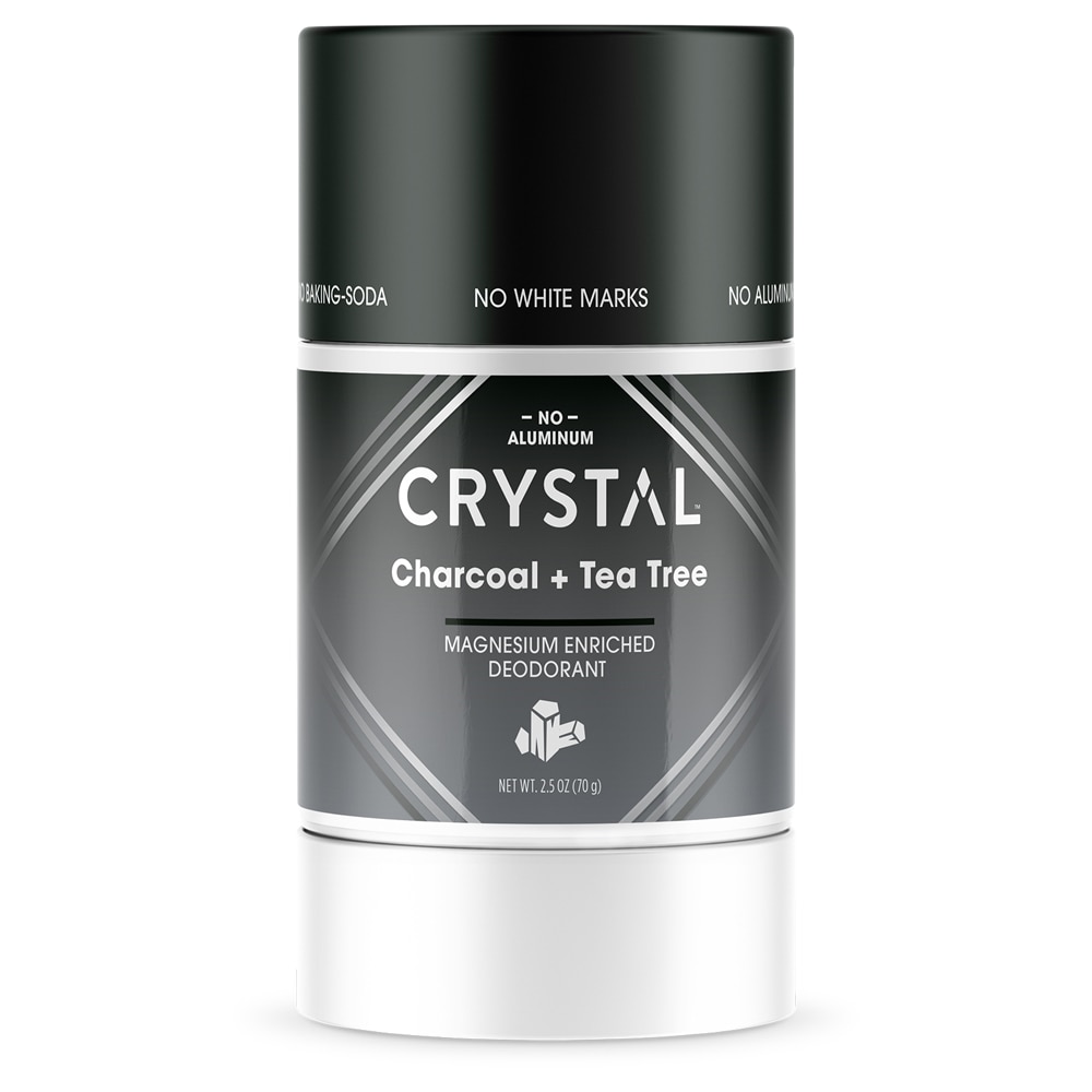 Обогащенный магнием дезодорант-стик с углем и чайным деревом -- 2,5 унции Crystal
