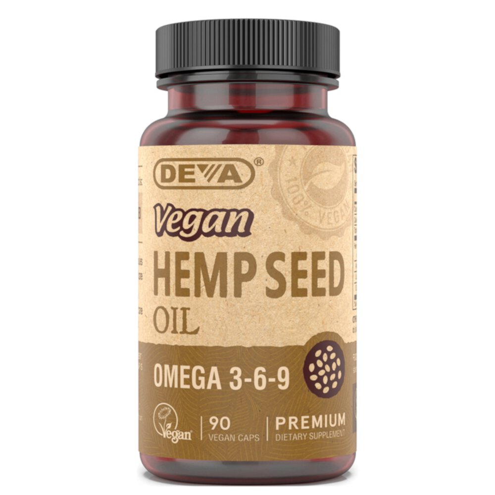 Vegan Hemp Seed Oil -- 90 Vegan Caps Deva