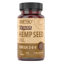 Веганское масло семян конопли – 90 веганских капсул Deva