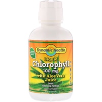 Жидкий хлорофилл с мятным соком алоэ вера — 100 мг — 16 жидких унций Dynamic Health