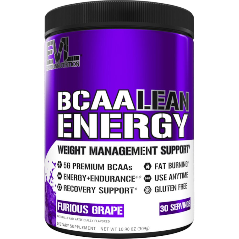 BCAA Lean Energy Furious Grape — 10,9 унций EVLution Nutrition