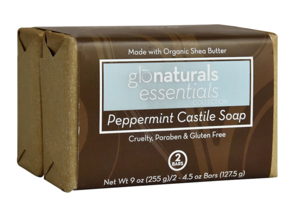 Castile Bar Soap - Peppermint -- 4 oz Each / 2 Pack Vitacost