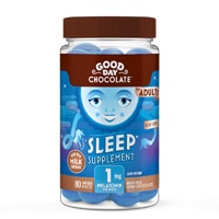 Добавка для сна для взрослых, молочный шоколад, 1 мг, 80 конфет, покрытых оболочкой Good Day Chocolate