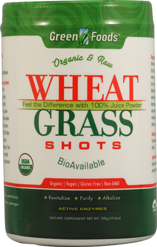 Органические и сырые шоты из ростков пшеницы — 10,6 унции Green Foods