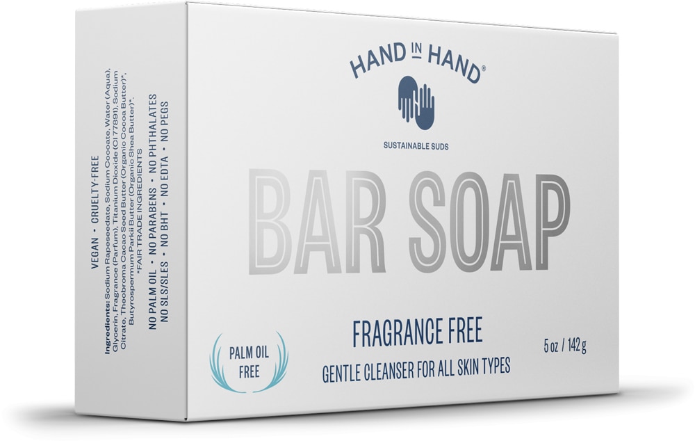 Кусковое мыло без запаха - 5 унций Hand In Hand