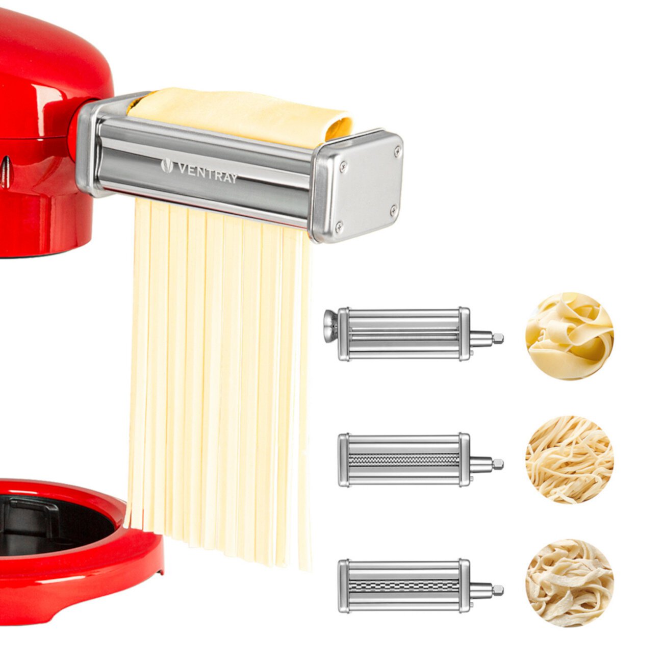 Ролик для пасты, нож для спагетти и насадки для ножа для феттучини, набор из 3 предметов Ventray