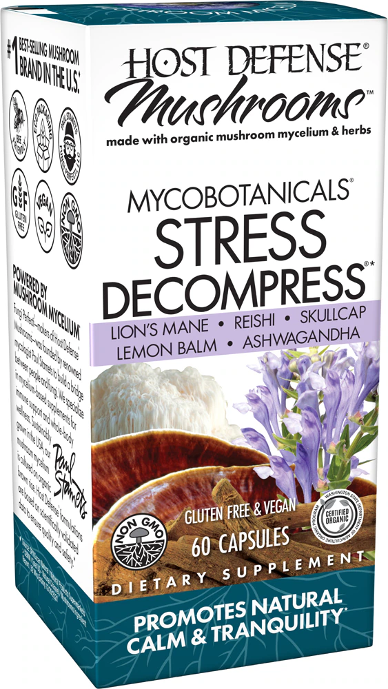 Mushrooms Organic MycoBotanicals Stress Decompress Capsules (Капсулы) -- 60 Capsules Host Defense