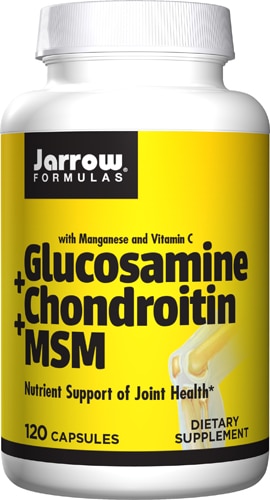 Глюкозамин для костей и суставов + хондроитин + МСМ – 120 капсул Jarrow Formulas
