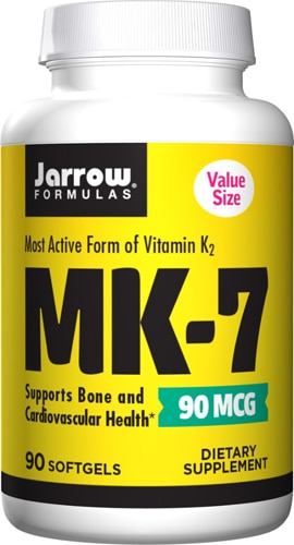 Витамин К2 MK-7 для костей и суставов - 90 мкг - 90 мягких капсул - Jarrow Formulas Jarrow Formulas