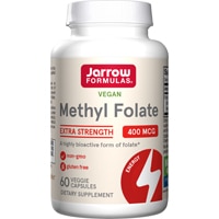 Метилфолат для здоровья мозга - 400 мкг - 60 растительных капсул - Jarrow Formulas Jarrow Formulas