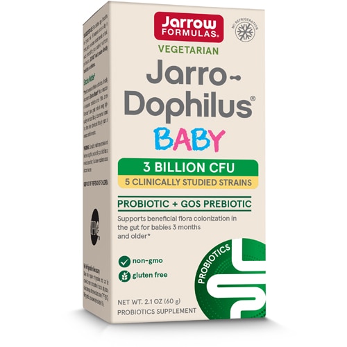 Пробиотик для малышей Jarro-Dophilus + ГОС пребиотик - 3 миллиарда КОЕ, вегетарианский Jarrow Formulas