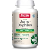 Пищеварительный Jarro-Dophilus + FOS — 200 растительных капсул Jarrow Formulas