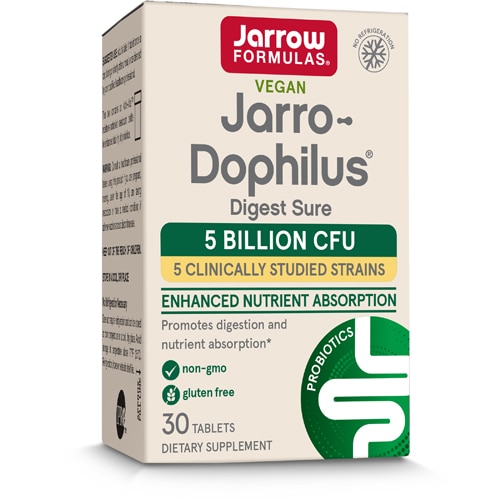 Digestive Jarro-Dophilus Digest Sure — 30 двухслойных таблеток Jarrow Formulas