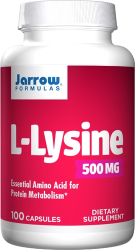 Энергетический L-лизин -- 500 мг -- 100 капсул Jarrow Formulas