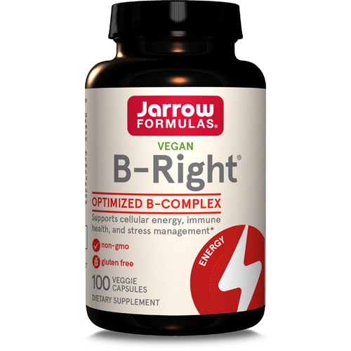 Комплекс B-Right для энергии - 100 растительных капсул - Jarrow Formulas Jarrow Formulas