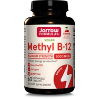 Energy Methyl B-12 Chewable Tablets (Жевательные таблетки) -- 5000 mcg - 60 Tablets Jarrow Formulas