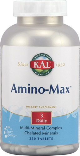 Amino-Max™ - Многоминеральный комплекс, 250 таблеток, 3 таблетки в день KAL