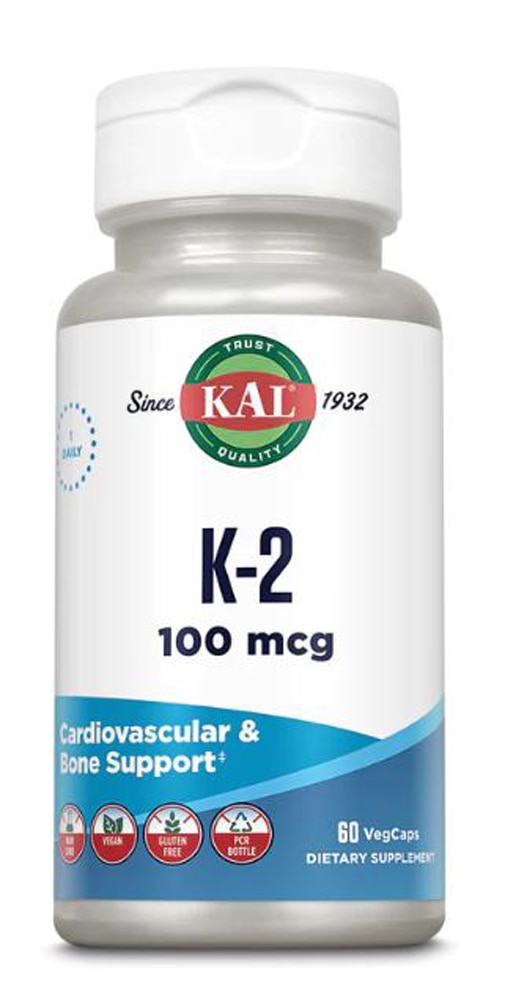 K-2 -- 100 мкг -- 60 растительных капсул KAL