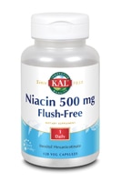 Kal Ниацин Flush-Free - 500 мг - 120 вегетарианских капсул KAL