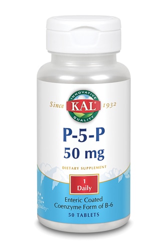 Kal P-5-P Самая активная форма витамина B6 – 50 мг – 50 таблеток KAL