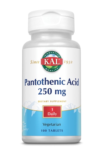 Kal Пантотеновая кислота — 250 мг — 100 таблеток KAL