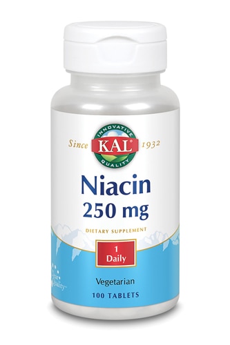 Кал ниацин -- 250 мг -- 100 таблеток KAL