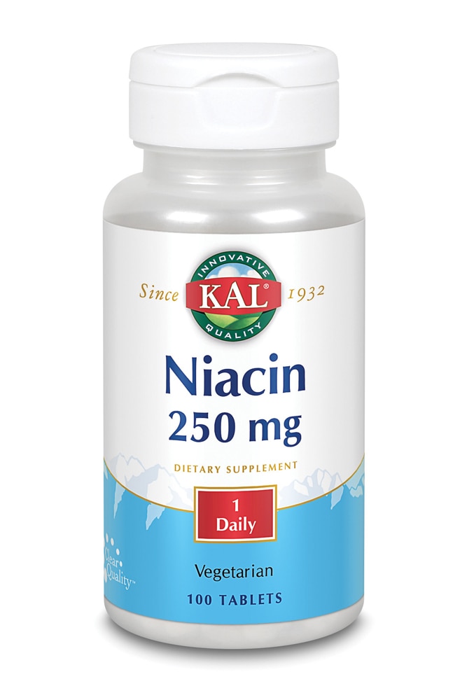 Kal Niacin -- 250 mg - 100 Tablets (Таблетки) KAL