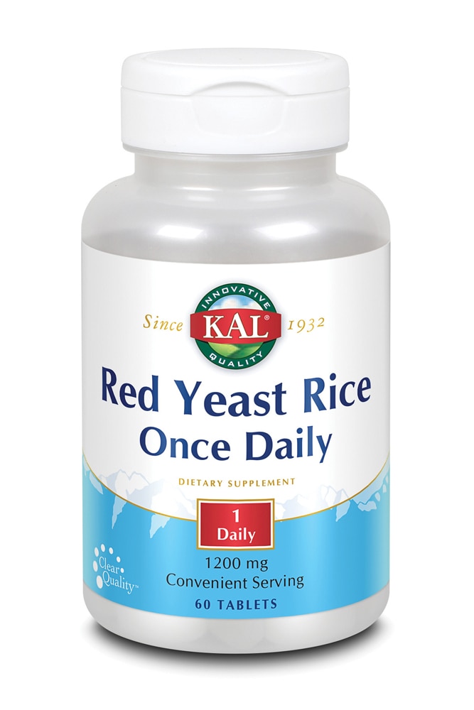 Kal Red Yeast Rice Once Daily -- 1200 mg - 60 Tablets (Таблетки) KAL